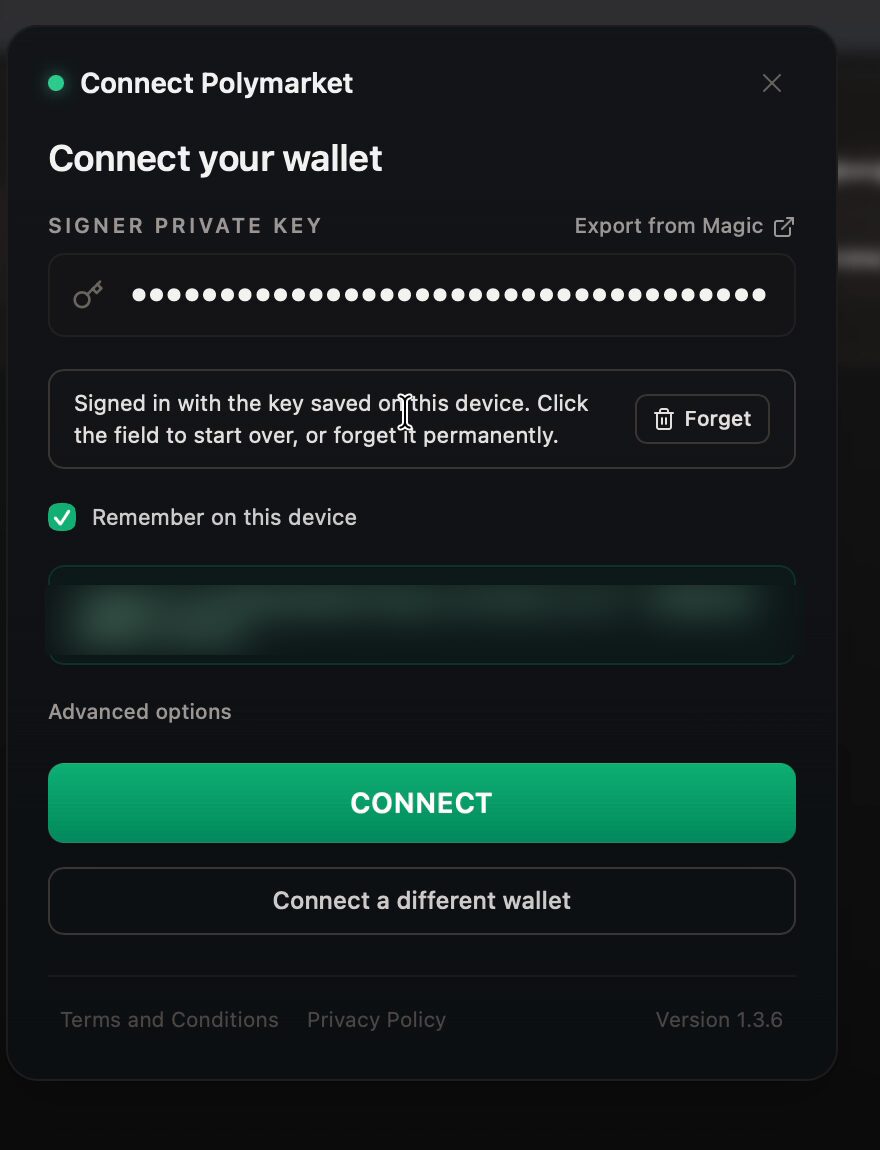 Connect your wallet dialog