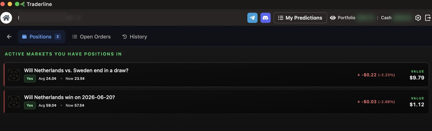 My Predictions positions tab